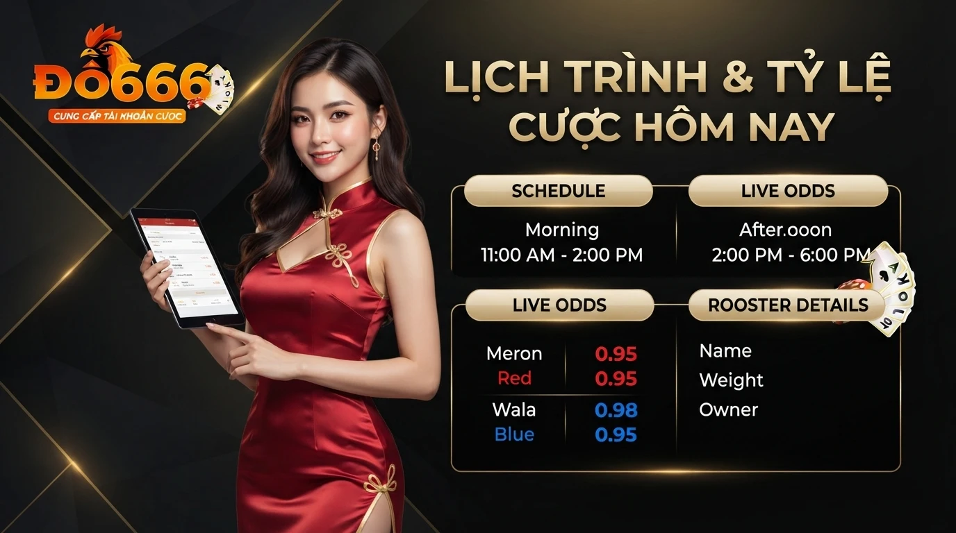 do666 lich thi dau bang ty le keo ga tre hom nay tai do666