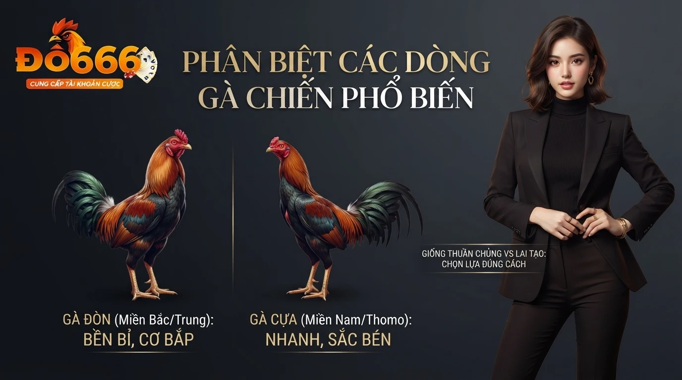 do666 phan biet cac dong ga choi pho bien tai viet nam